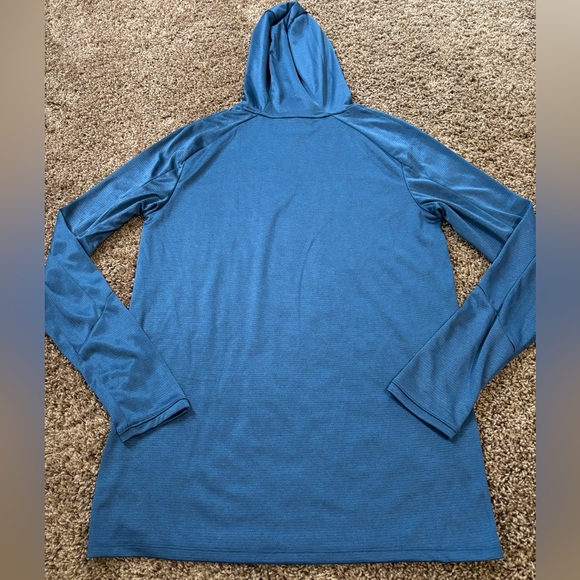 NWT Under Armour Mens Hoodie M Fitted Blue Pullover Long Sleeve Athletic Tee - Picture 4 of 7